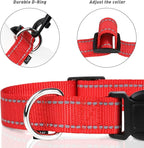 TagME Reflective Nylon Dog Collars, Adjustable Classic Pet Collar - Image 3