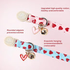 Cat Collar, Sweet Heart Kitten Collars Pink Hearts - Image 2