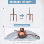 MUMTOP 31 Inch Height Glass Birdbath Birdfeeder - Image 6