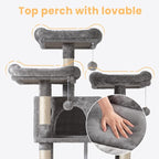SHA CERLIN 68 Inches Multi-Level Large Cat Tree - Image 4