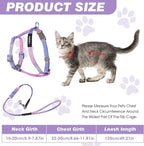 Cat Harness and Leash for Walking Escape Proof Adjustable Soft Harnesses and - Image 2
