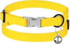 Leather Cat Collar with Buckle and Removable Bell - Image 2