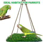 FlidRunest Large Bird Swing Toy, Bird Grass Mat Hammock Swing - Image 5