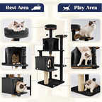 58.5inch Large Cat Tree Tower Condo - Image 4