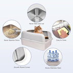 Henkelion Stainless Steel Cat Litter Box - Image 3