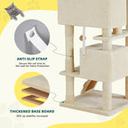 Cat Tree 54 Inch, Sisal Scratching Posts and Climbing Ladder, Pet Play Toy - Image 6