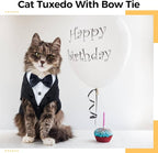 DENTRUN Cat Tuxedo Outfit, Sphynx Cat Costume Formal Suit - Image 3