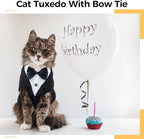 DENTRUN Cat Tuxedo Outfit, Sphynx Cat Costume Formal Suit - Image 3