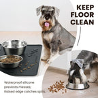 VIVAGLORY Dog Food Mat Flexmat Dog Bowl Mat, Placemat Food Tray - Image 2