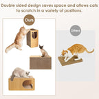 EHEYCIGA Cardboard Cat Scratcher House, 23-Inch Corrugated Cat Scratcher - Image 3