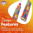 Super Bird Creations SB708 Wind Chimes Bird Toy, Medium Bird Size, 13” x 2” - Image 4