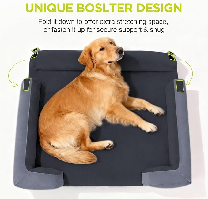 Orthopedic Dog Bed for Extra Large Dogs, XXL Waterproof Egg Crate Memory Foam - Image 3
