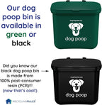 Small Hanging Wastebasket for Dog Poop in Green - Image 3