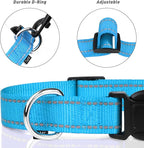 TagME Reflective Nylon Dog Collars, Adjustable Classic Pet Collar - Image 3