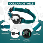Luminous AirTag Cat Collar Breakaway, OUCWLTAG GPS Cat Collar - Image 2