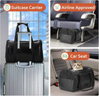 Fashion Leather Dog Carrier Cat Carrier Airline Approved Pet Carrier - Image 6