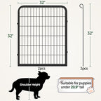 Yaheetech Dog Playpen Outdoor, 32 inch 4 Panels Dog Pen Indoor Heavy Duty Puppy - Image 5