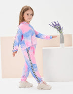 Toddler Baby Girls Clothes Long-sleeve Tie Dye Hoodie Sweatshirt Pants Hooded - Image 4