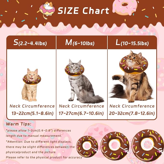 Cat Cone Collar Soft, Adjustable Cat Recovery Collar - Image 2