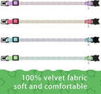 Weewooday 4 Pieces Rhinestones Cat Collars Breakaway Cat Collar - Image 4