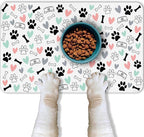 Dog Food Mat for Pet Cat Food Mat, Paws Absorbent Quick Dry Dog Bowl Mats for by BACDOILQ