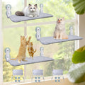 L&W BROS. 3Pc Heavy Duty Cat Window Perch, 50lb Load Foldable Hammock by LWBROS
