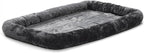 MidWest Homes for Pets QuietTime Dog Bed – Gray Faux Fur Bolster, Ultra-Soft by MidWestHomesForPets