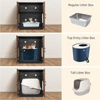 unipaws Cat Litter Box Enclosure Furniture - Image 4