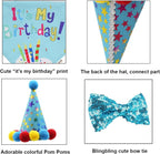 ADOGGYGO Dog Birthday Bandana Scarf and Blue Boy Puppy Birthday Party Hat - Image 6