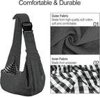PETLOFT Reversible Dog Cat Sling Carrier, Small Carrier, Adjustable Sling - Image 3
