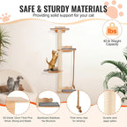VEVOR 4 Tiers Tall Cat Wall Furniture Set - Image 4
