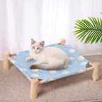 Pozico Cat & Dog Hammock Bed – Wooden Elevated Pet Cot - Image 5