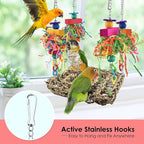 KATUMO Conure Toys, Bird Grass Swing Mat Parrot Climbing Hammock - Image 3
