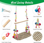 Bird Swing Toys Coolrunner Bird Hammock Bed Hanging Swing Nest Cotton Weave - Image 3