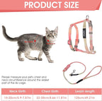 TIESOME Cat Harness and Leash Set, Adjustable Gradient Kitten Harness Escape - Image 2