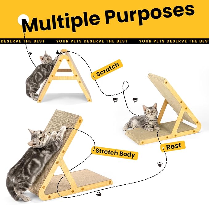 A-Frame Cat Scratcher Vertical & Horizontal Scratching pad - Image 6