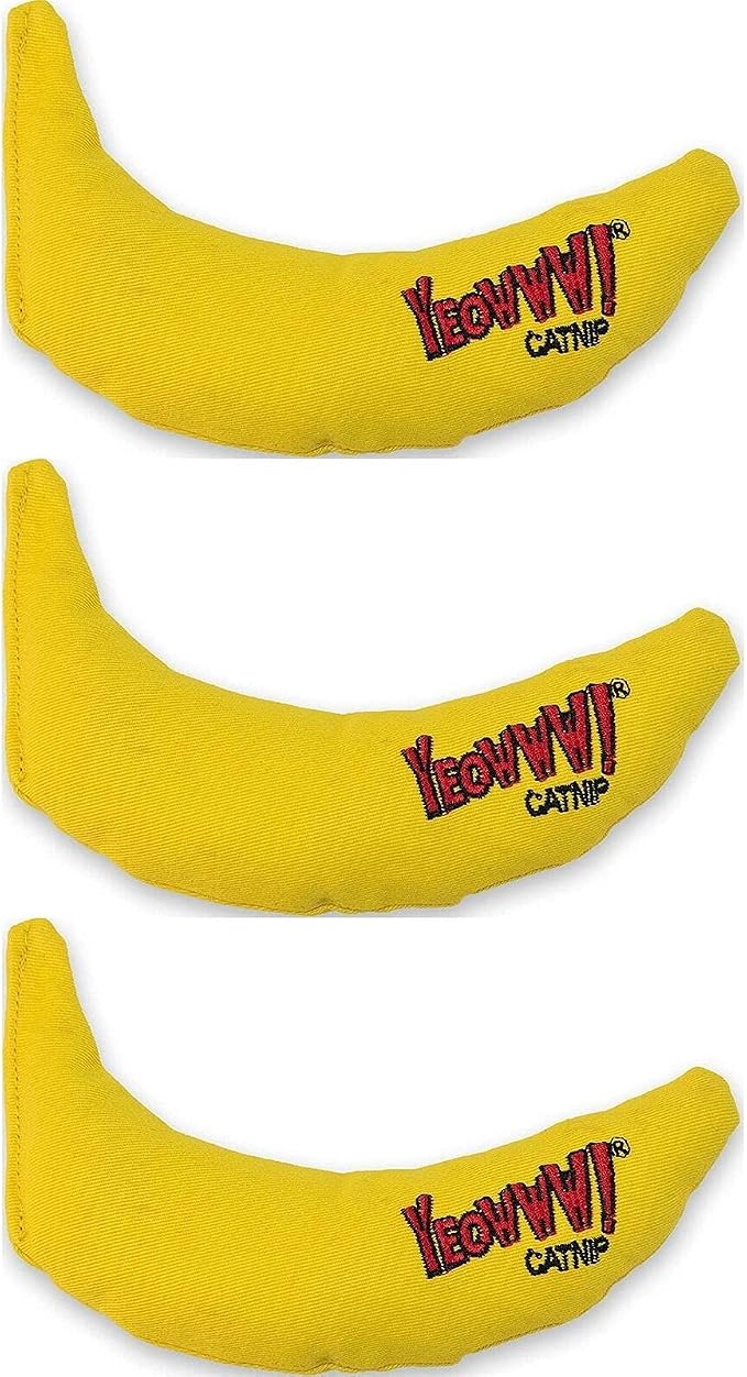 YEOWWW! DuckyWorld 100% ORGANIC CATNIP Leaf & Flower Cat Toy BANANA 3 PACK by Yeowww%21