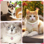 2PCS Kitten Collars Pearl Cat Dog Collar - Image 6