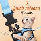 Dooradar Cat Harness and Leash Set, Escape Proof Safe Adjustable Kitten Vest - Image 4