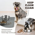 VIVAGLORY Dog Food Mat Flexmat Dog Bowl Mat, Placemat Food Tray - Image 2