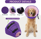 Dog Cone Collar After Surgery for Medium Dogs, Adjustable Soft Recovery Cone - Image 4