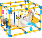Cat Jungle Gym With Hanging Interactive Toys, Hammock Cat Activity Center - Image 2