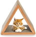 Nicunom 3-Sided Vertical Cat Scratching Post, Cat Scratcher Foldable, Triangle - Image 4