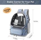 Cat Backpack Carrier, Breathable Cat Bubble Backpack Large Space Cat Carrier - Image 5