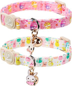 Cat Collar, Spring Pink Easter Eggs Cat Collar by UPURARAPUP