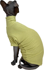 Sphynx Cats Shirt Cat Turtleneck Cotton Sweater Pullover Kitten T-Shirts - Image 3