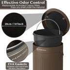 PAWZIDEA Dog Poop Trash Can Outside Odor Control, 3.1Gallon Pet Waste Trash Can - Image 2