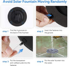 Solar Fountain Water Pump for Bird Bath, Floating Solar Powered Water Fountain - Image 7