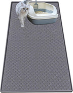 Cat Litter Mat for Litter Box, Silicone Large Cat Litter Trapping Mat by Jacooxi