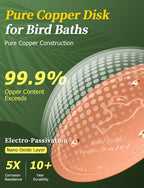 Mellbree 2-Pack Bird Bath Copper Disk, 0.6mm Reinforced 99.99% Pure Copper - Image 4